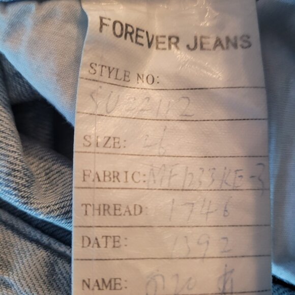 NEW PISTOLA Bobbie Crossover Cutoff Denim Short In Light Blue Size 26 - Picture 6 of 6